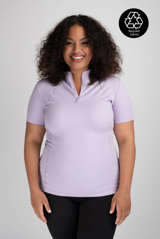 Short Sleeve Base Layer in Lilac RECYCLED FABRIC