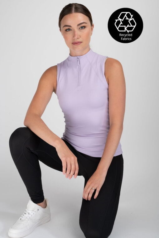 Sleeveless Base Layer in Lilac RECYCLED FABRIC
