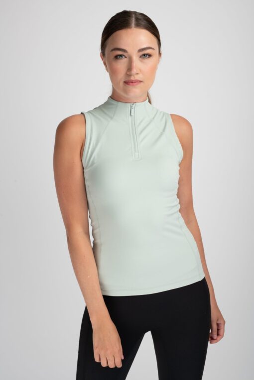 Sleeveless Base Layer in Sage Green RECYCLED FABRIC