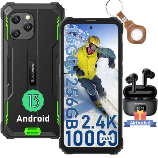 BLACKVIEW BV8900 Pro Mobile Phone Robuste + Airbuds 8 Black - Green