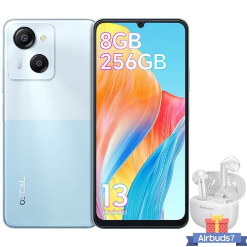 OSCAL MODERN 8 Mobile phone + Blackview Airbuds 6 White - Blue, 128 GB