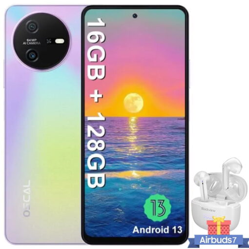 OSCAL Tiger 12 Mobile phone + Blackview Airbuds 6 White - Purple, 128 GB