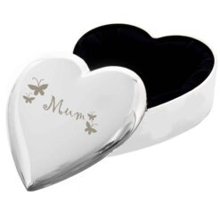 Mum Butterflies Heart Trinket Box