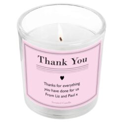 Personalised Classic Pink Scented Jar Candle