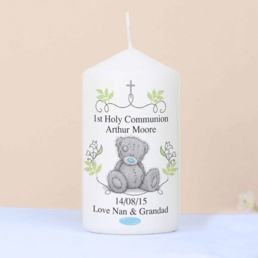 Personalised Me To You Religious Cross Pillar Candle