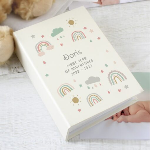 Personalised Rainbow 6x4 Photo Album with Sleeves