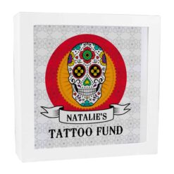 Personalised Sugar Skull Tattoo Fund and Keepsake Box