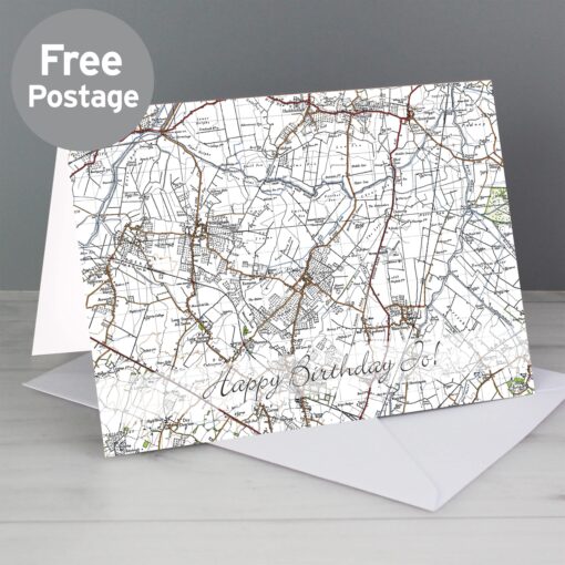 Personalised 1945 - 1948 New Popular Map Card