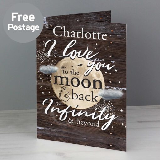 Personalised 'To the Moon & Infinity' Gift Card