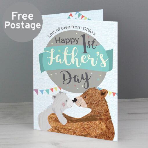 Personalised 1st Father's Day Daddy Bear Card