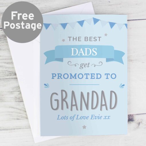 Personalised Blue Promoted to Card