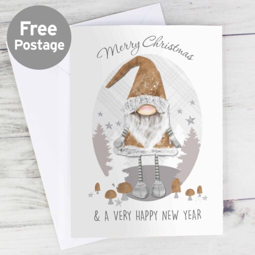 Personalised Scandinavian Christmas Gnome Card