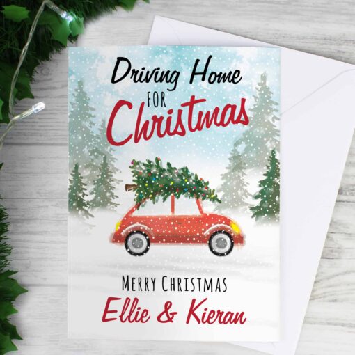 Personalised 'Driving Home For Christmas' Card