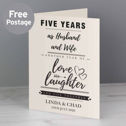 Personalised Anniversary Card