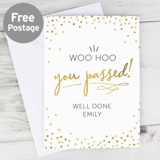 Personalised 'You Passed' Card