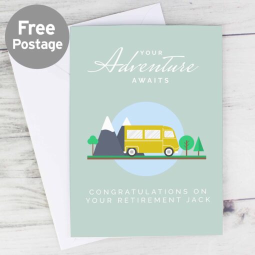 Personalised Leaving, Retirement, Adventure Card