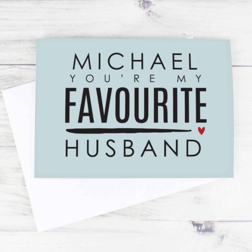 Personalised You're My Favourite Husband Card