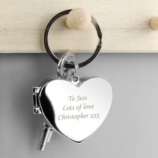 Personalised Heart Photo Frame Keyring