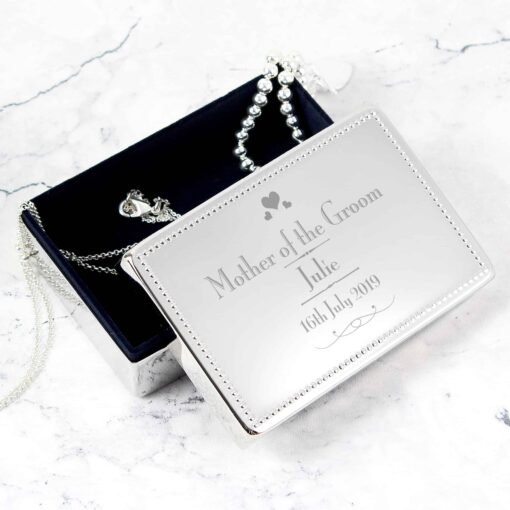 Personalised Decorative Wedding Mother of the Groom Jewellery Box