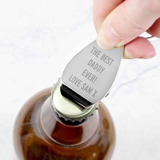 Personalised Any Message Bottle Opener Keyring