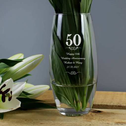 Personalised 50 Years Bullet Vase