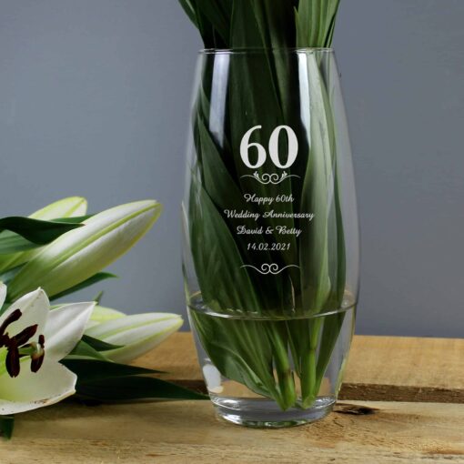 Personalised 60 Years Bullet Vase