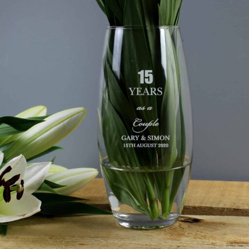 Personalised Anniversary Bullet Vase