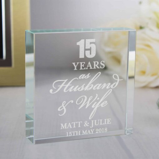 Personalised Anniversary Large Crystal Token