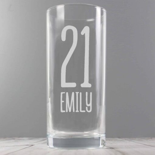 Personalised Big Age Hi-Ball Glass