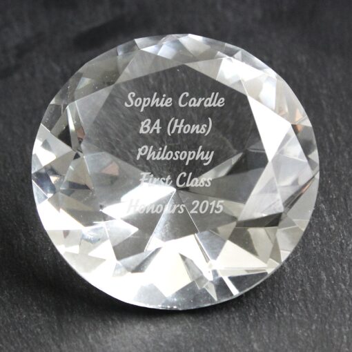 Personalised Diamond Paperweight