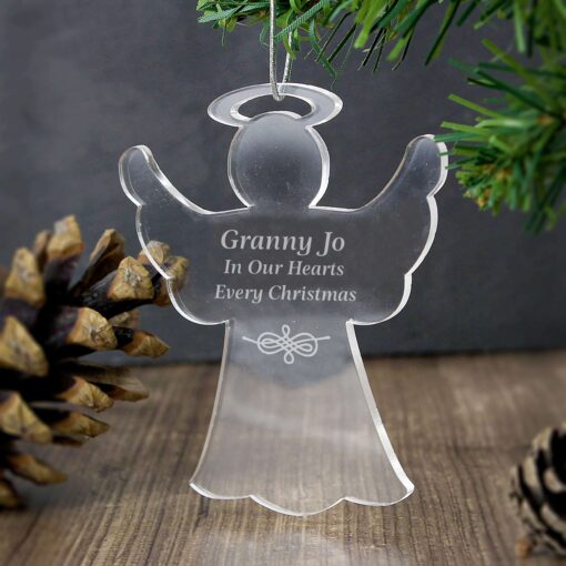 Personalised Acrylic Angel Decoration