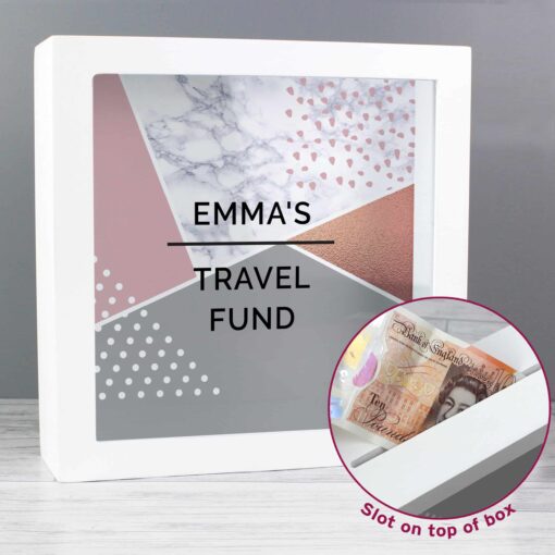 Personalised Geometric Fund and Keepsake Box