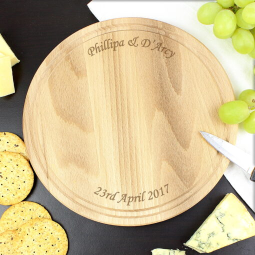 Personalised Round Wooden Chopping Board