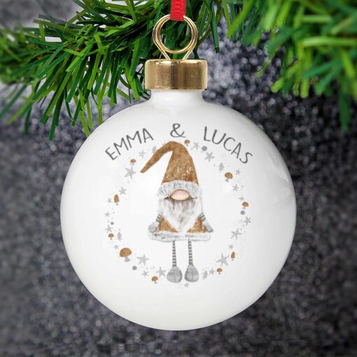 Personalised Scandinavian Christmas Gnome Bauble