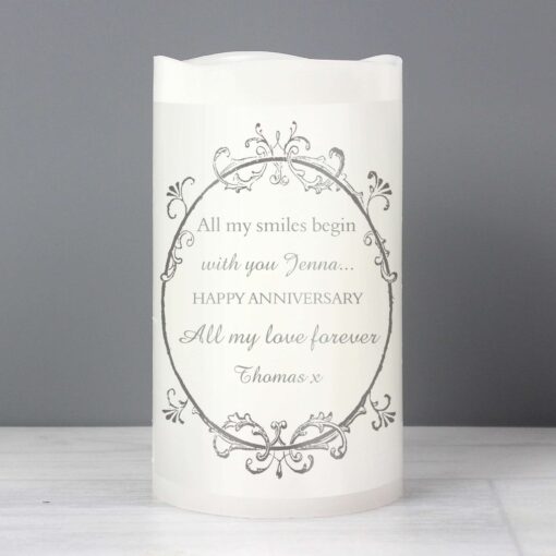 Personalised Ornate Frame LED Candle