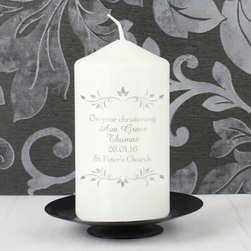 Personalised Sentiments Pillar Candle