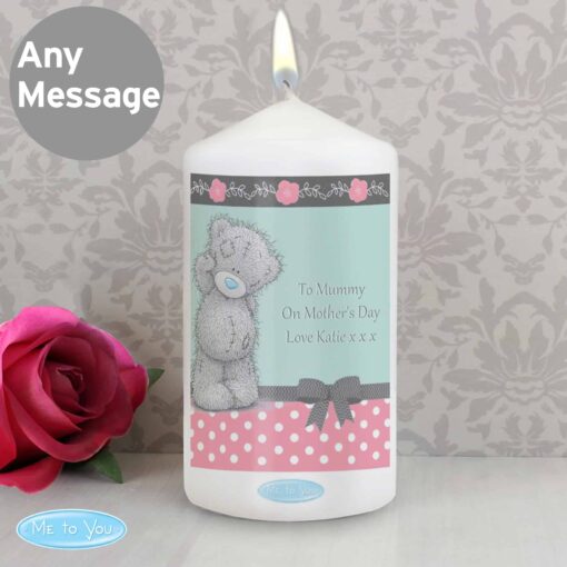 Personalised Me To You Pastel Polka Dot for Her Pillar Candle