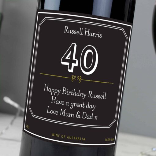 Personalised Ornate Red Wine