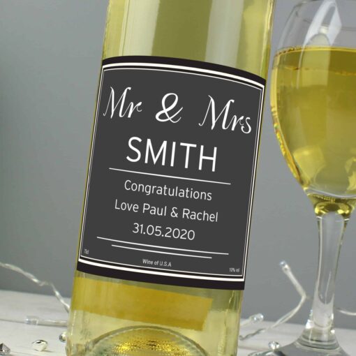 Personalised Classic White Wine