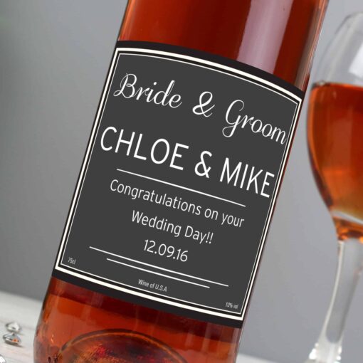 Personalised Classic Rose Wine