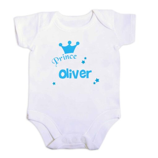 Personalised Prince Baby Vest