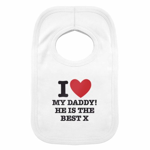 Personalised I HEART 0-3 Months Baby Bib