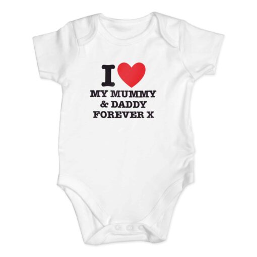 Personalised I HEART 0-3 Months Baby Vest