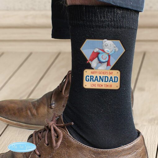 Personalised Me To You Super Hero Mens Socks