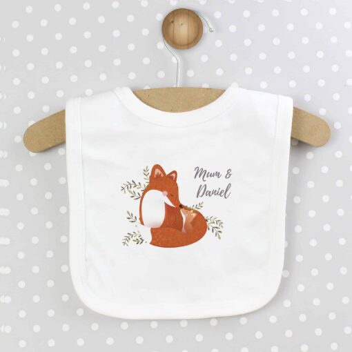 Personalised Mummy and Me Fox Bib