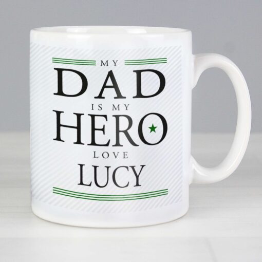 Personalised My Dad is My Hero Mug