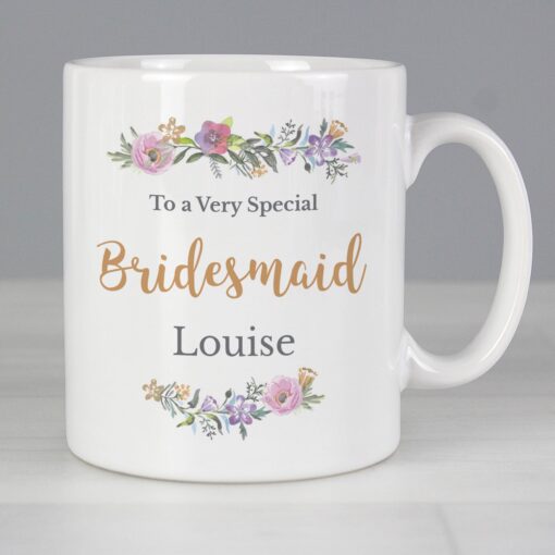 Personalised Floral Message Mug