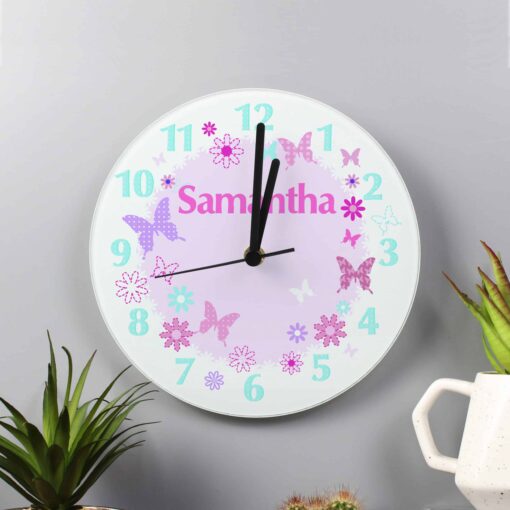 Personalised Butterfly Clock