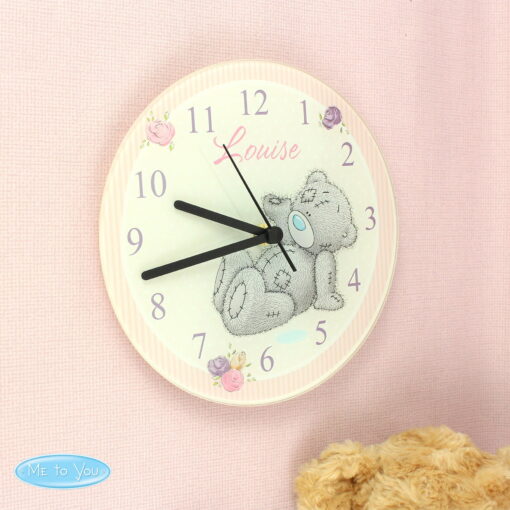 Personalised Me To You Glass Clock