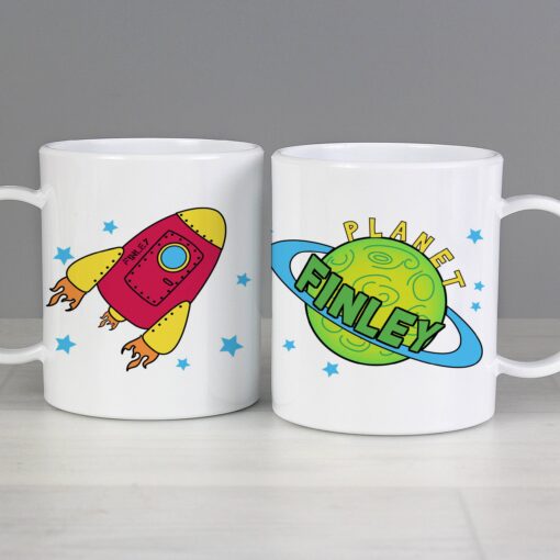 Personalised Space Plastic Mug